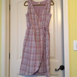 Sundance purple wrap dress, 6, cotton, like new